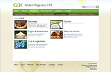 Design concept for Global Organics, LTD - Collaboration with Boston Web Studio - 2009
